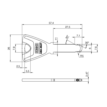 Knaufzylinder ASSA ABLOY KESO 8000 Omega² / 81.F19 Ultra
